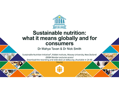 Sustainable nutrition: what it means globally and for consumers