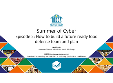 Cyber Security: How to build a future ready food defense team and plan