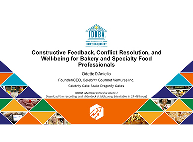Constructive Feedback, Conflict Resolution, and Wellbeing for Bakery and Specialty Food Professionals